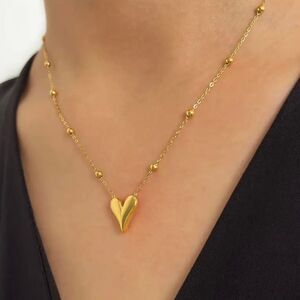 18K Gold Plated Heart Necklace 